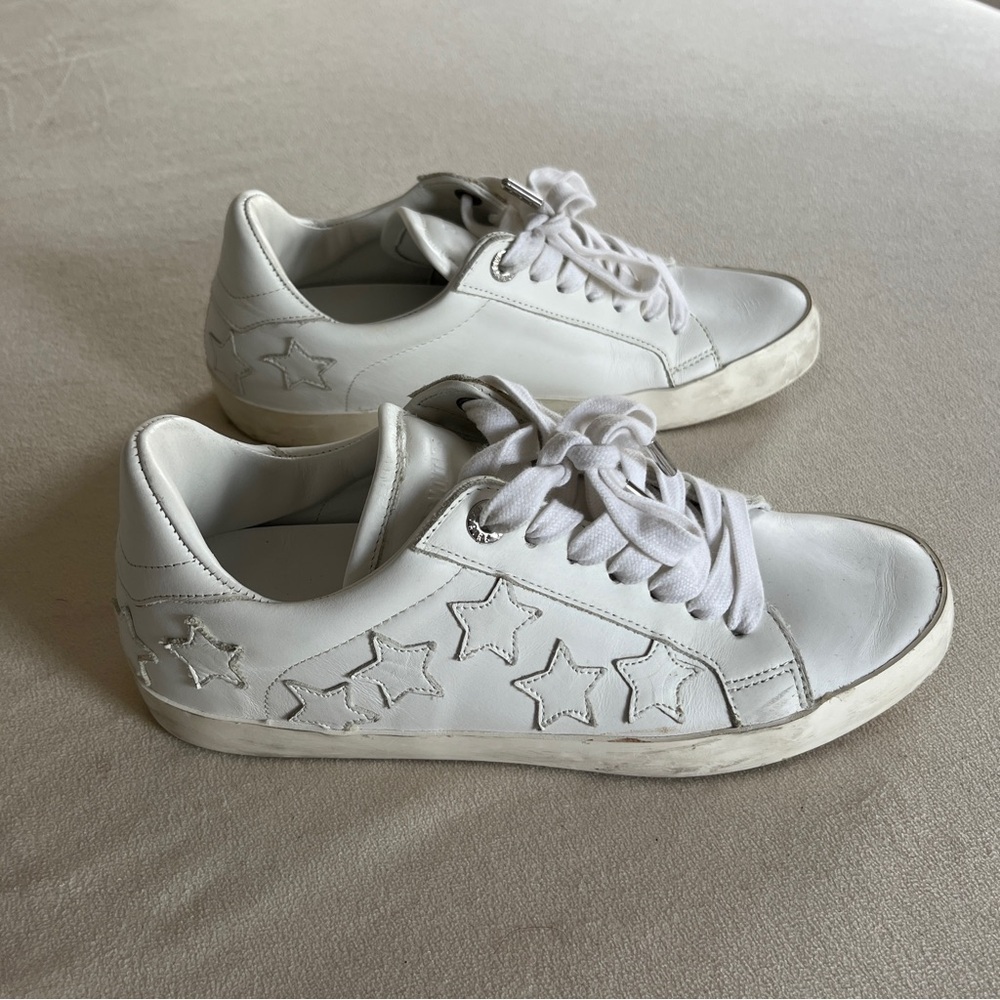 Zadig & Voltaire White Star Sneakers Size 39 US 8
